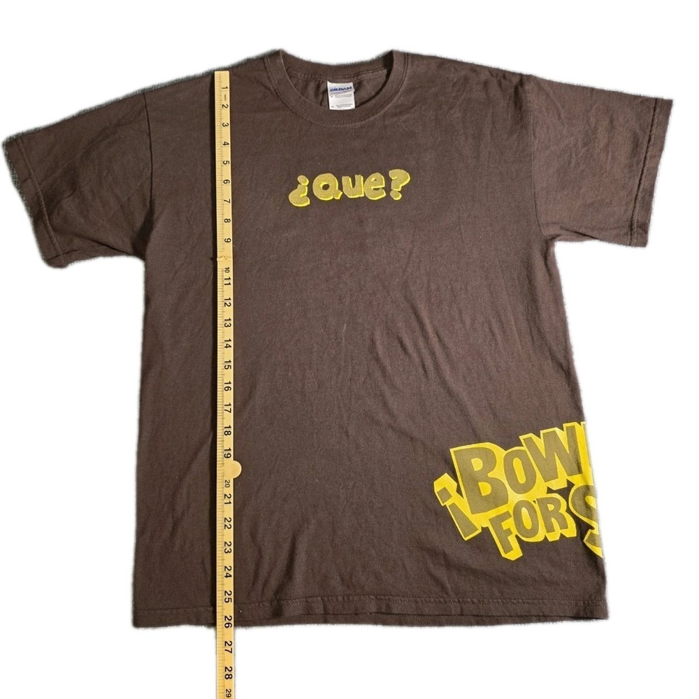 Vintage Y2K Tshirt Mens Brown Medium